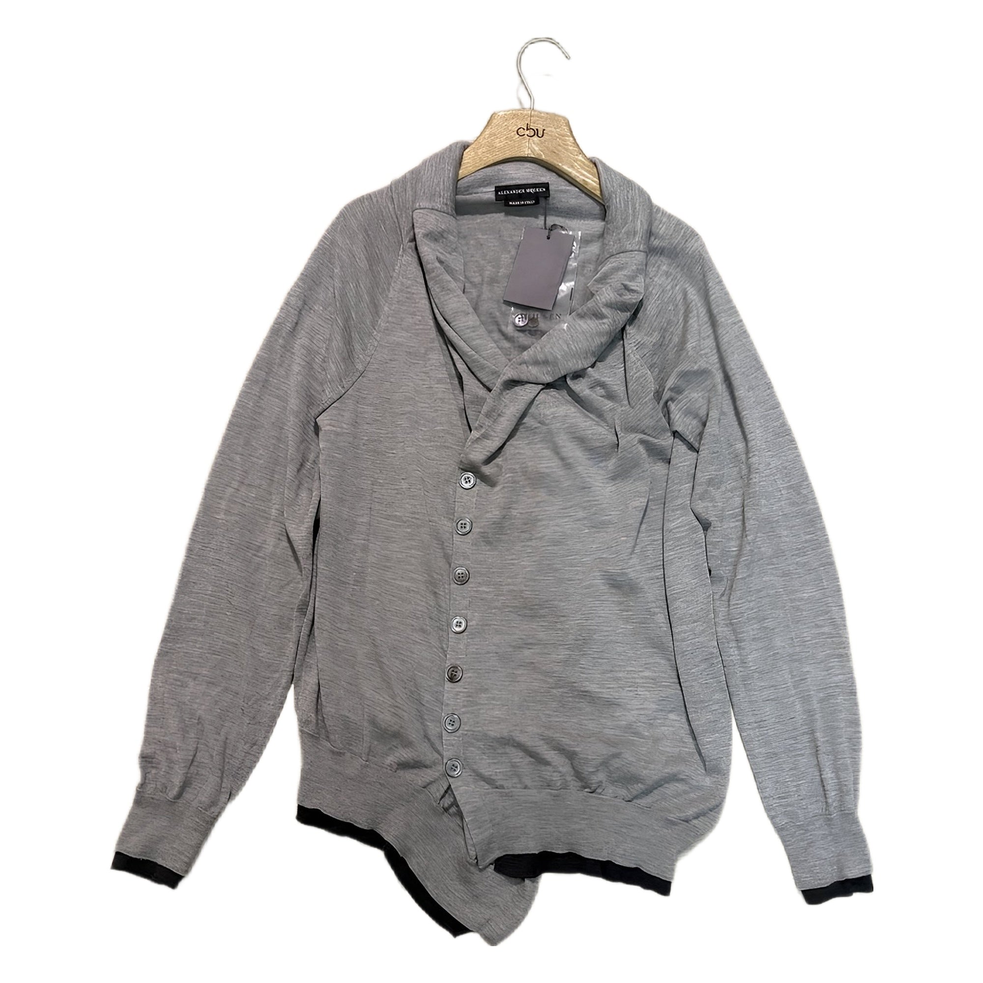 Alexander McQueen Asymmetric shawl Collar Cardigan
