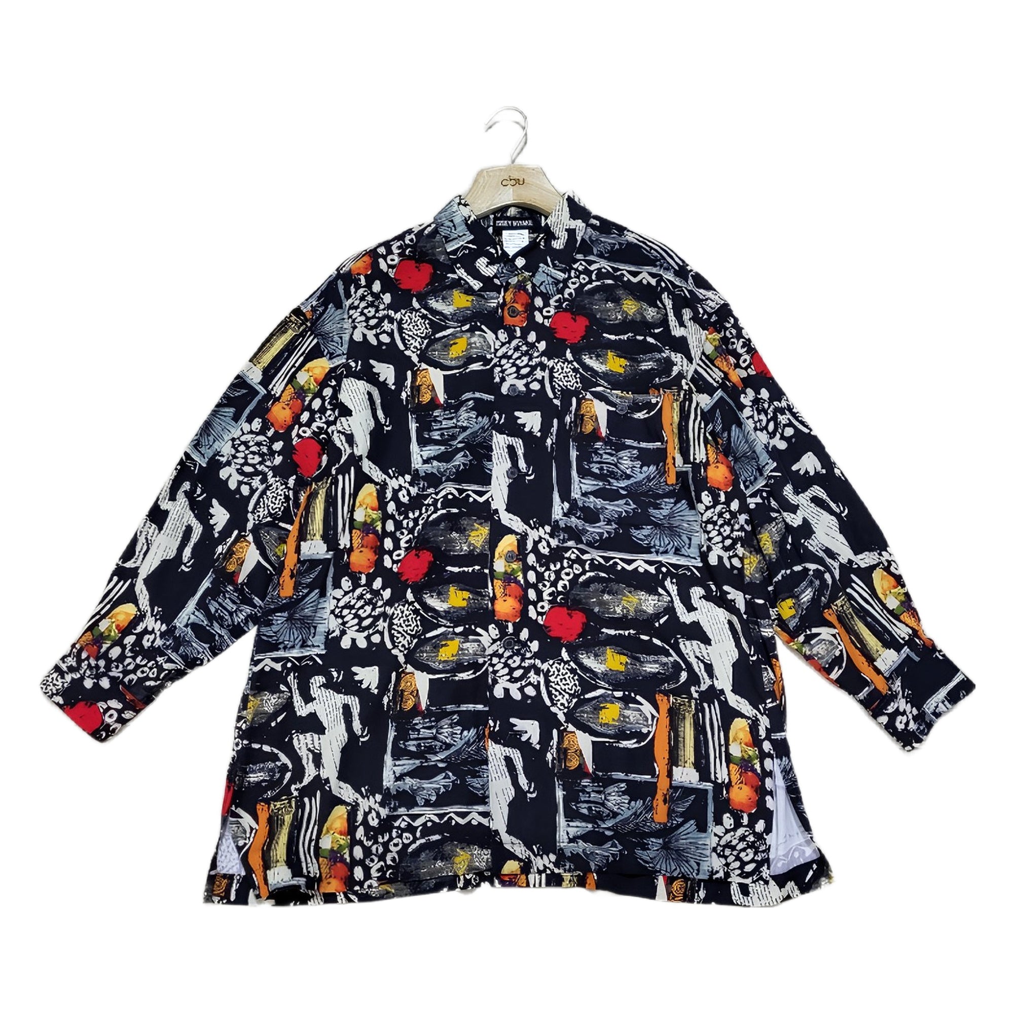 Issey Miyake oversized rayon shirt
