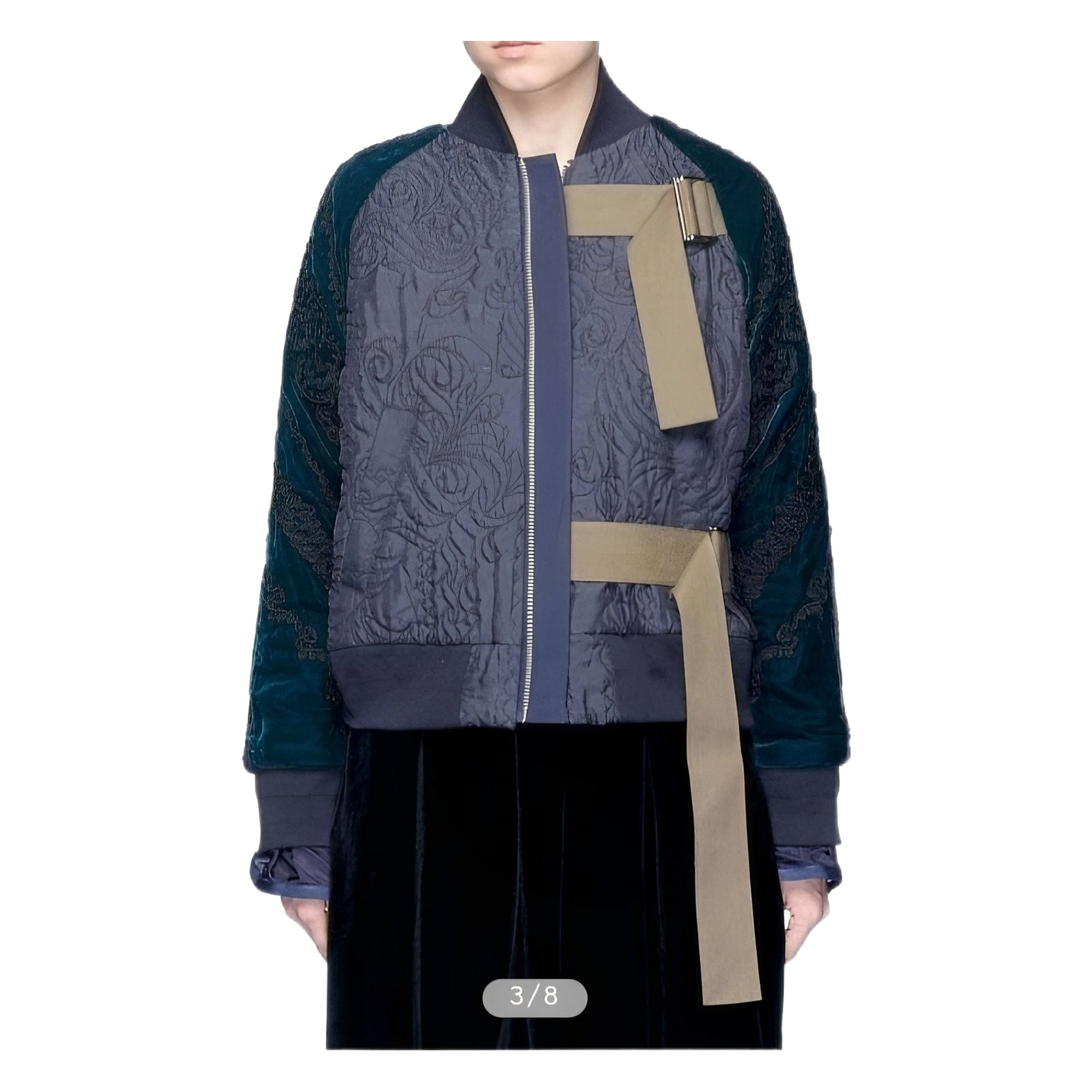 Sacai Calligraphy Embroidered bomver jacket