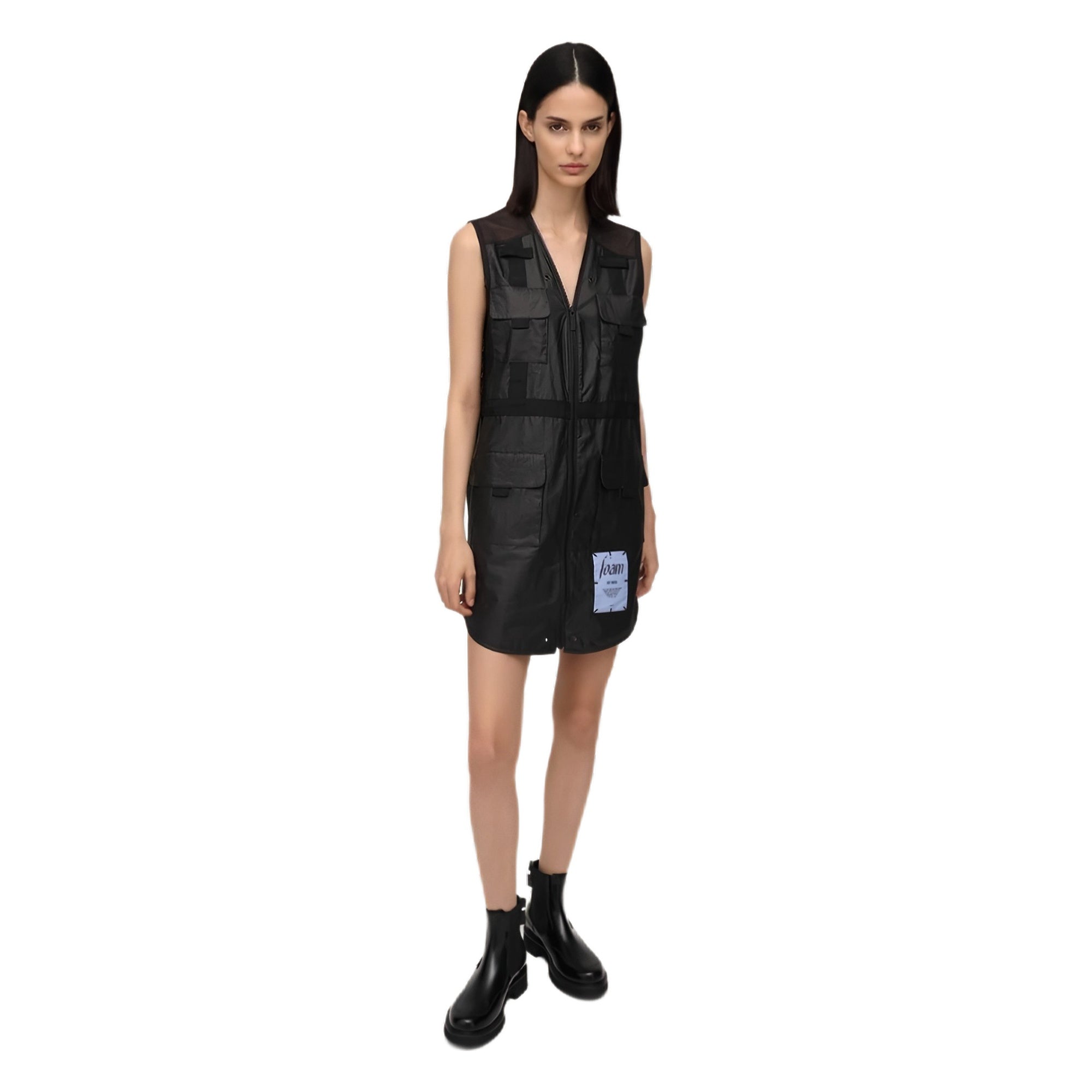 Mcq Foam bylon utility vest dress