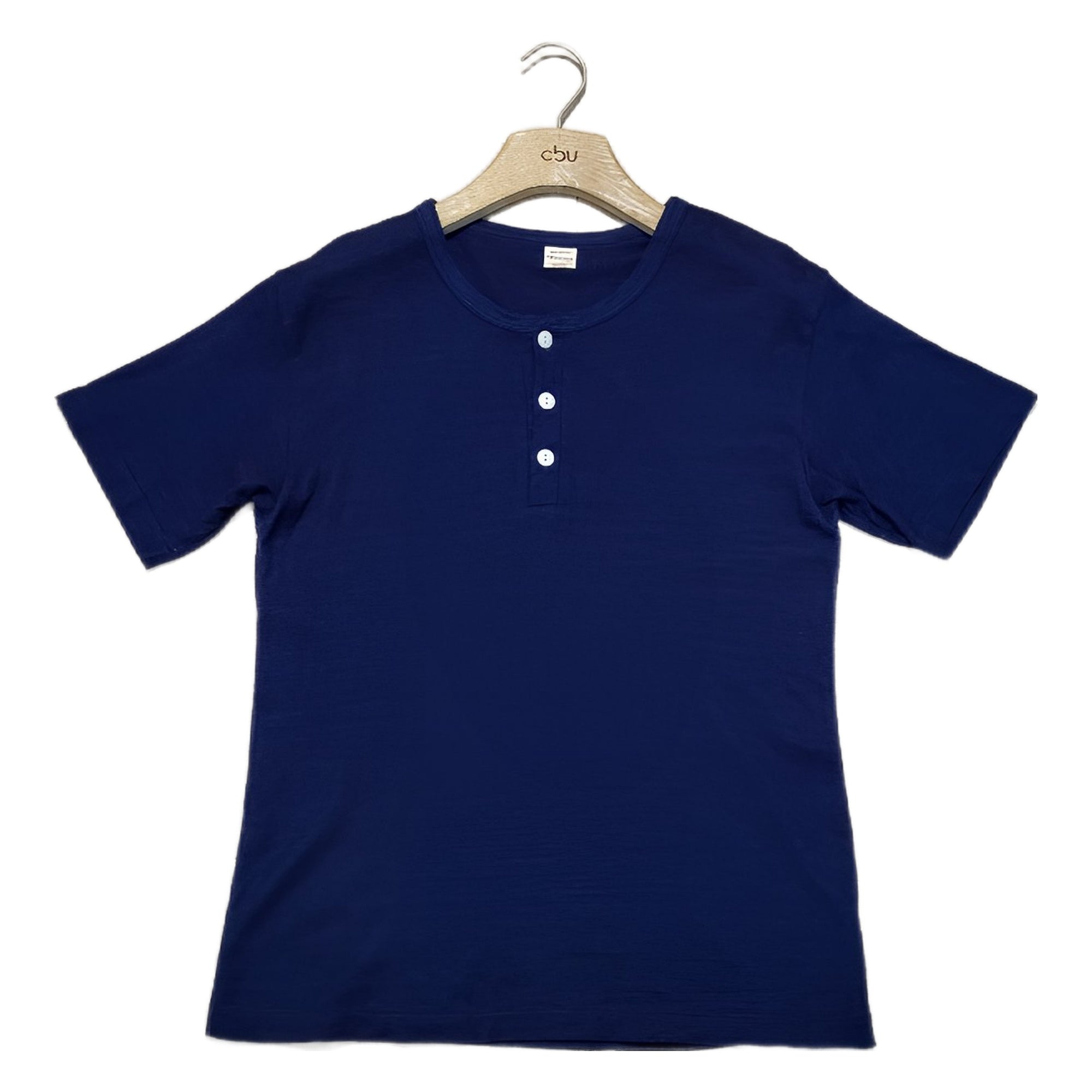 Warehouse indigo Henley tee