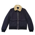 Sandro Paris wool shearling collar aviator jacket