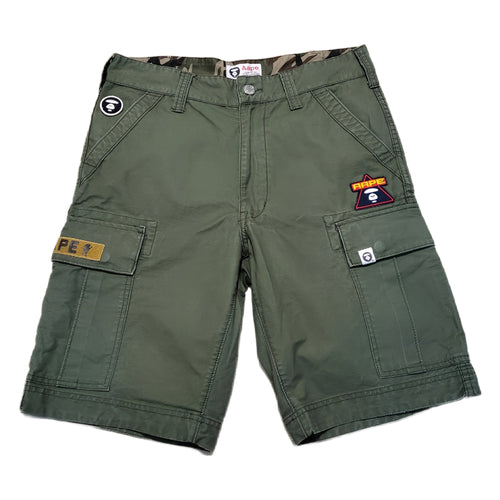 A Bathing Ape washed military shorts