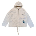 Nigel Cabourn Lybro white zip army smock