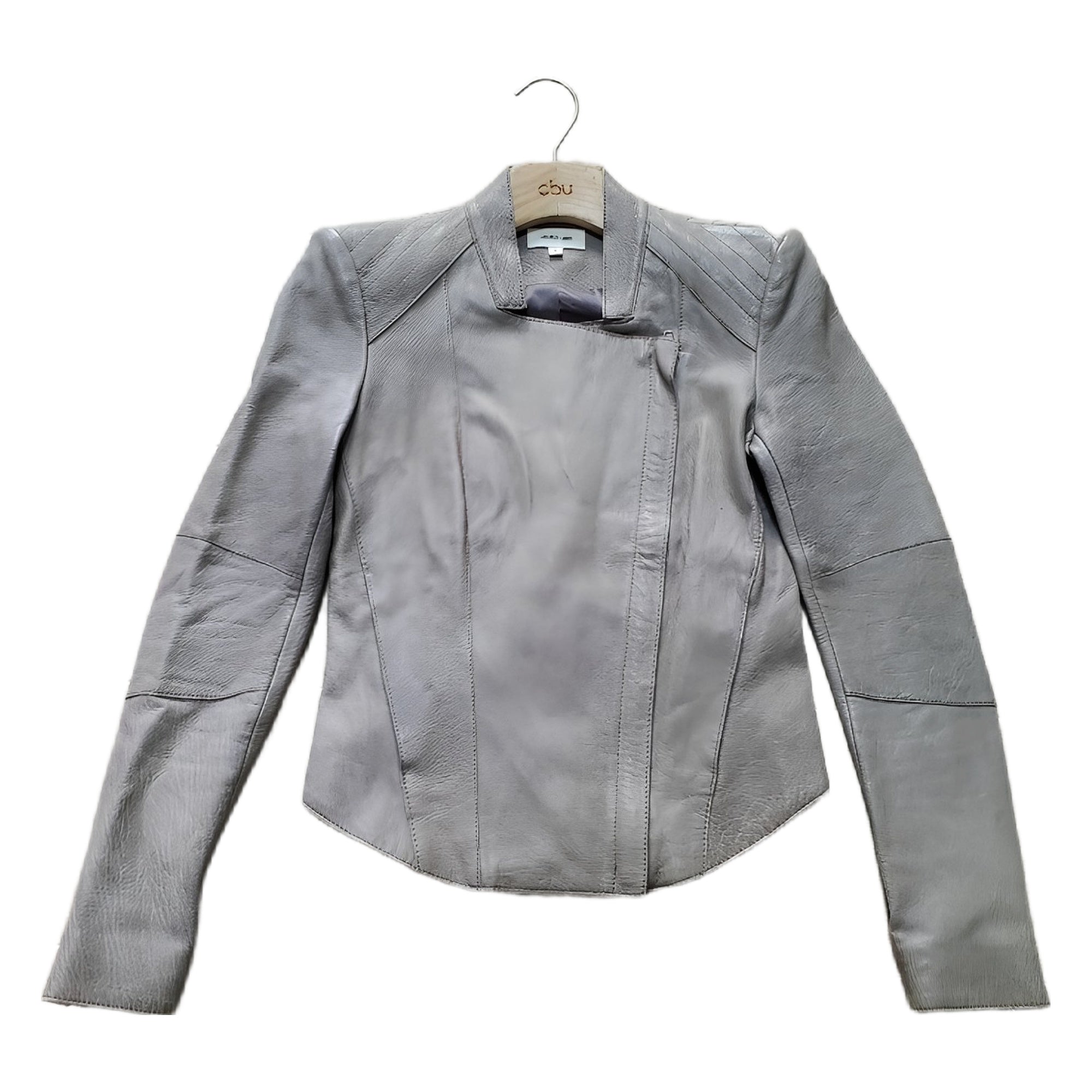 Helmut Lang grey leather jacket