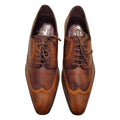 Borgioli handmade wingtip leather shoes