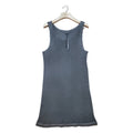 Manual Alphabet washed grey long vest