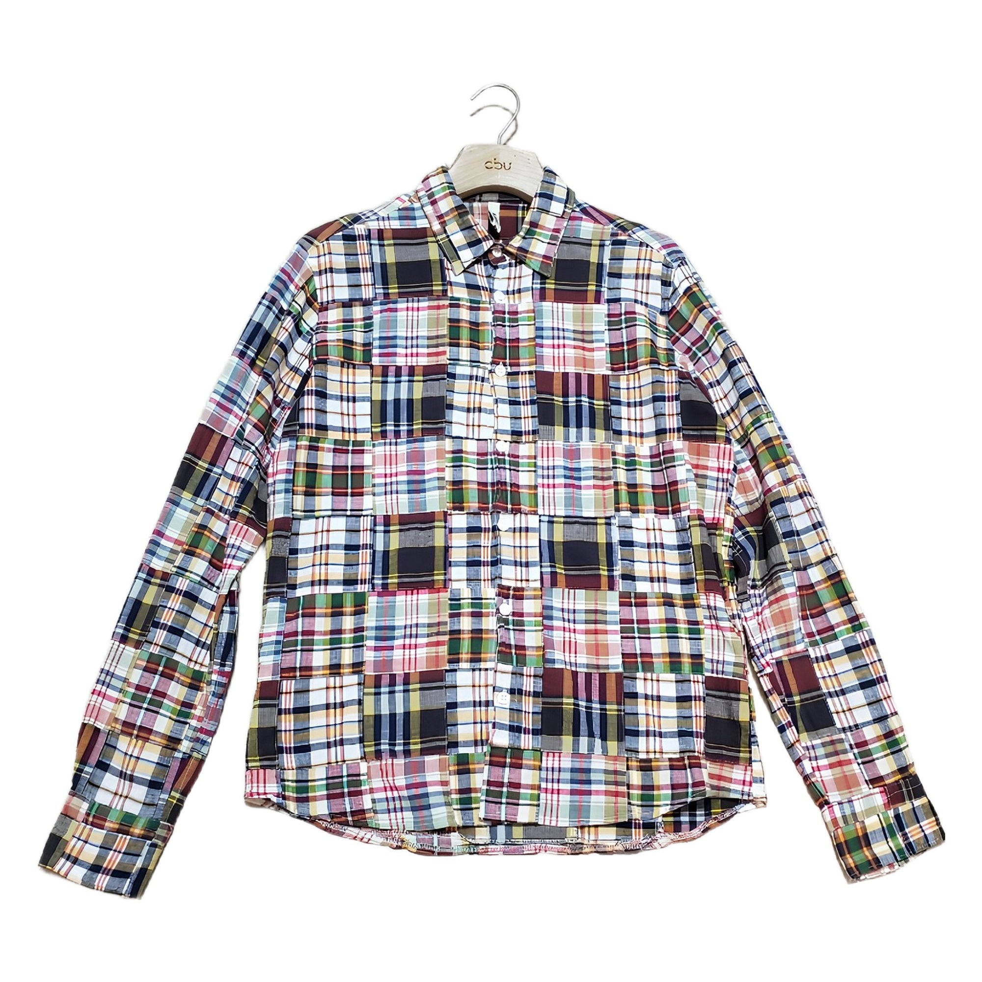 Manual Alphabet patchwork shirt