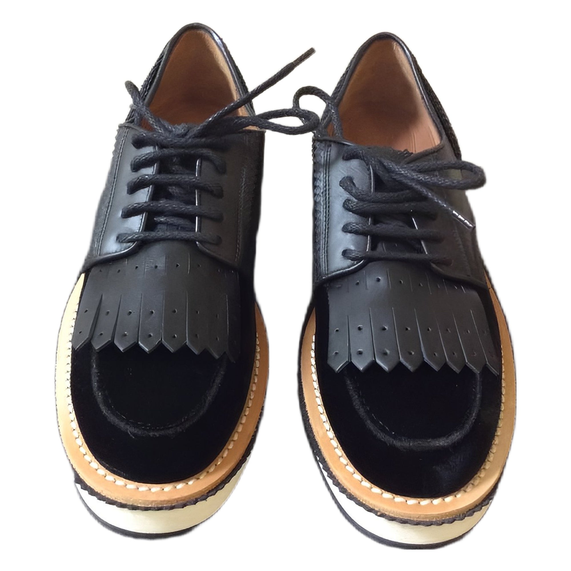 Givenchy velvet and leather derby shoes