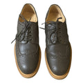 Herring dark brown goodyear welted rubber shoes