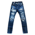 Big John W106D repaired distressed selvedge jeans